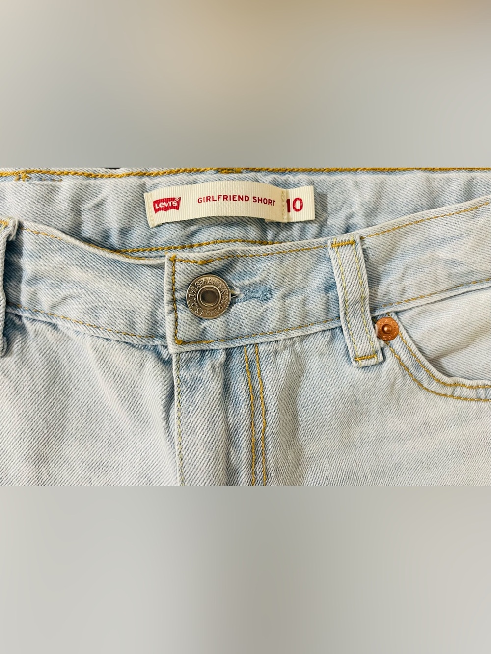 Levi's Blue Denim Cutoff Shorts - Picture 5 of 5